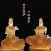 Helian Culture's premium craftsmanship water glass Guanyin Bodhisattva Buddha statue, free shipping for home worship, home Buddhist hall decoration handicrafts and ornaments Specification image